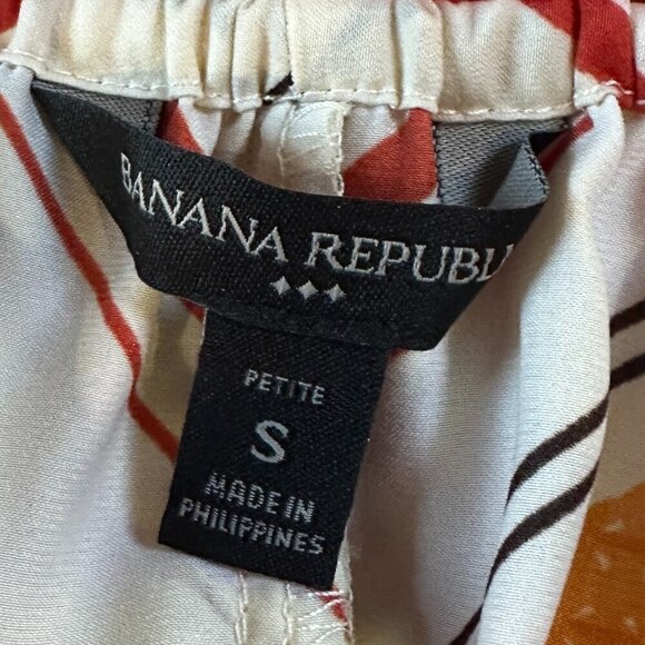 BANANA REPUBLIC Mixed Print Silky Satin Halter Top Size Small Petite - Picture 7 of 9